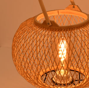 Lámpara de mesa de bambú "Sendai" - E27 (5)