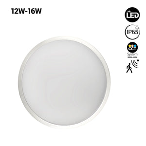 Plafón LED con sensor de movimiento estanco - CCT - Potencia ajustable 12W-16W - Ø30cm - IP65 (2)