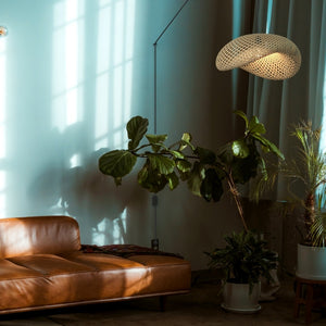 Lampara colgante de mimbre "Vimet Lite" con interruptor y enchufe - Barcelona Led-Decoración