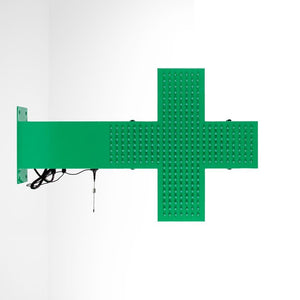 Cruz de farmacia LED monocolor verde - 50x50cm - Doble cara - Exterior - Barcelona Led-Signage