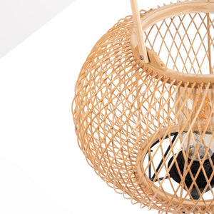 Lámpara de mesa de bambú "Sendai" - E27 (12)