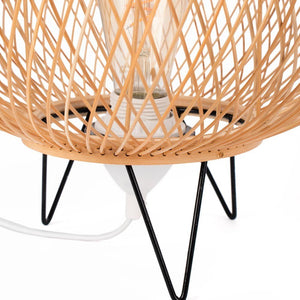Lámpara de mesa de bambú "Sendai" - E27 - Barcelona Led-Decoración