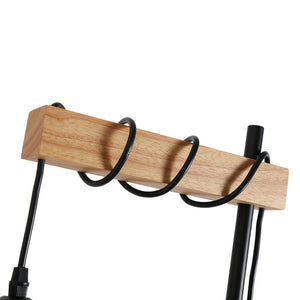 Lámpara de pie madera y mimbre "Frankie" - E27 (5)