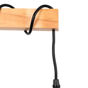 Lámpara de pie madera y mimbre "Frankie" - E27 (11)