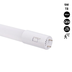 Tubo LED 60cm T8 con sensor de movimiento microondas - 9W - 100lm/w - 6000K