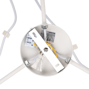 Lámpara colgante triple de metal y madera "Lima" (13)