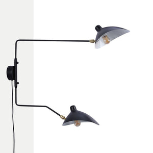 Aplique de pared de diseño "Louise" con interruptor y enchufe - 2xE27 - Barcelona Led-Decoración