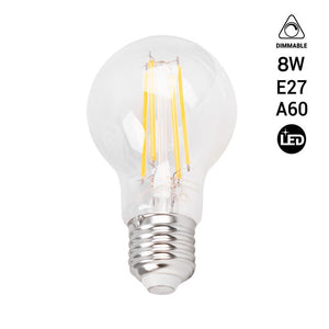 Bombilla LED filamento E27 A60 - 8W - Regulable - Barcelona Led-