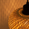 Wall lamp wood and wicker