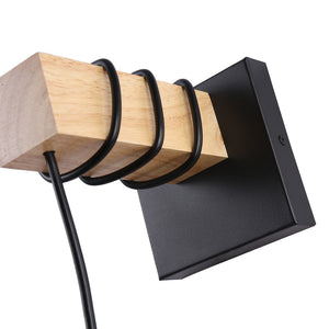 Aplique de pared madera y mimbre "Shelley" - E27 (10)