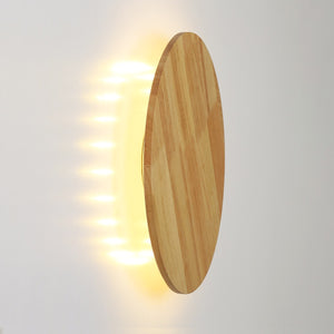 Aplique de pared circular en madera "Lune" - 26W - Ø 30cm (4)