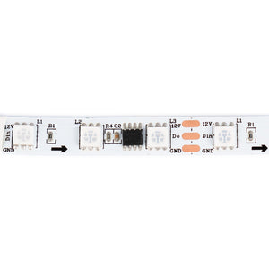 Tira LED inteligente IC RGB 12V DC - 14,4 W/m - IP20 - 60 LED/m - Ancho 10mm - 5 metros (4)