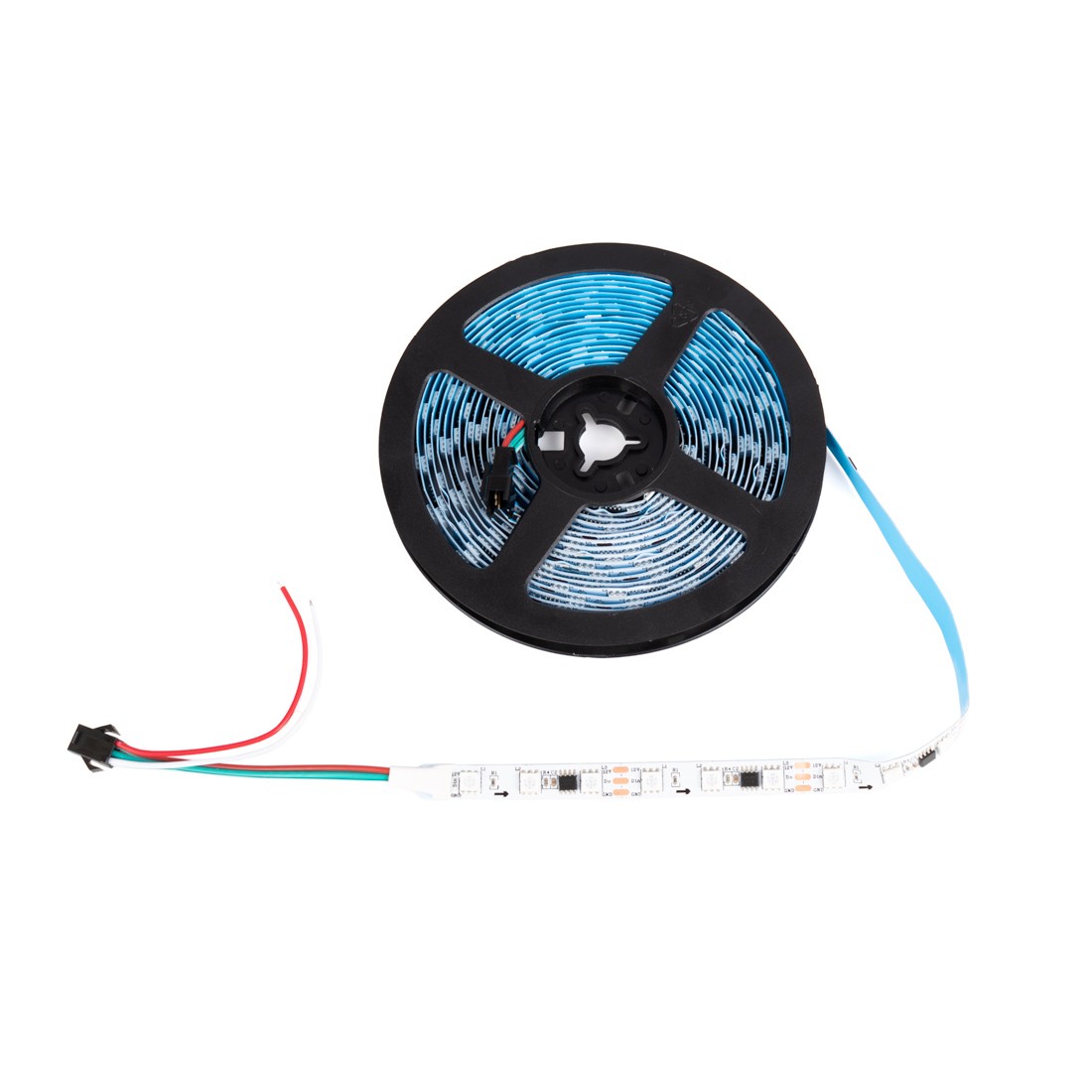 Tira LED inteligente IC RGB 12V DC - 14,4 W/m - IP20 - 60 LED/m - Ancho 10mm - 5 metros