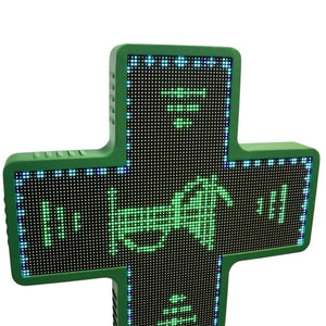 Cruz de farmacia LED RGB multicolor programable P6 - Exterior - Barcelona Led-Signage