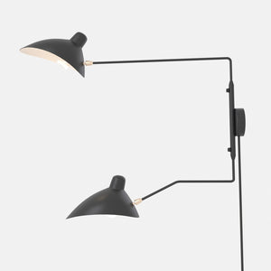 Aplique de pared de diseño "Louise" con interruptor y enchufe - 2xE27 (11)