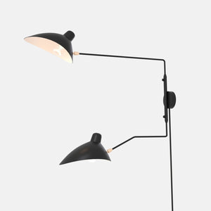 Aplique de pared de diseño "Louise" con interruptor y enchufe - 2xE27 (13)