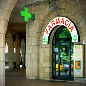 Cruz de farmacia LED monocolor verde programable P10 - Exterior - 96x96cm - Barcelona Led-Signage