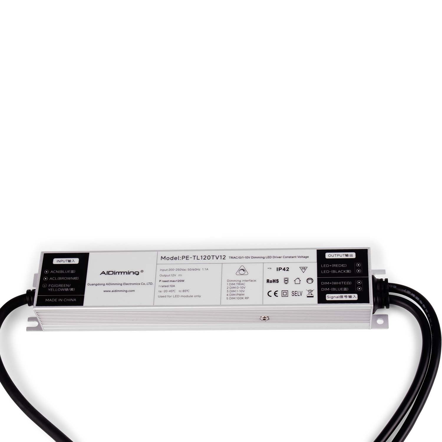 Fuente de alimentación dimmable TRIAC/0-10V 200-250V - Salida 12V - 10A - 120W (1)