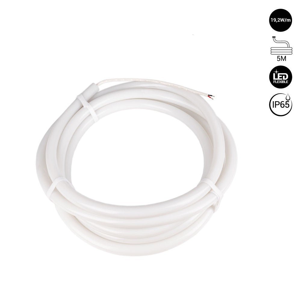 Neón LED flexible 360º circular - Ø22mm - 5 metros - 24V DC - 240Ch/m - 19,2W/m - IP65 - Barcelona Led-