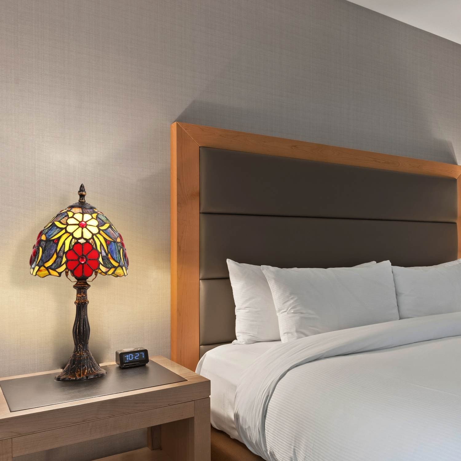 Lámpara de mesa "Saura" inspiración "Tiffany" - Ø 20cm (1)