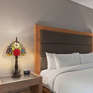 Lámpara de mesa "Saura" inspiración "Tiffany" - Ø 20cm (1)