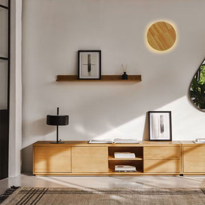 Aplique de pared circular en madera "Lune" - 12W - Ø 20cm (9)