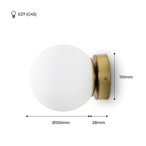 Aplique de pared bola cristal "Rober" - Barcelona Led-Decoración