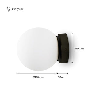 Aplique de pared bola cristal "Rober" - Barcelona Led-Decoración
