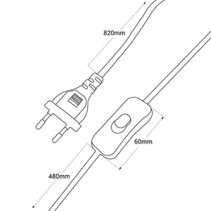 Aplique de pared interior orientable "Ben" con cable y enchufe - E27 (49)