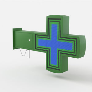 Cruz de farmacia LED XL RGB multicolor programable P8 - Exterior (6)