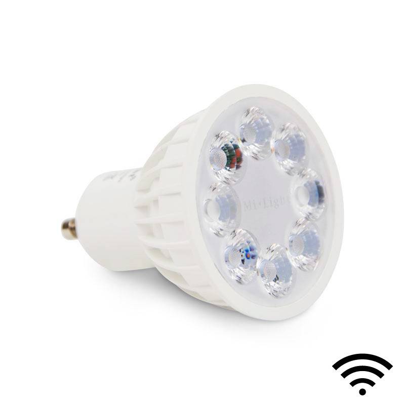 Bombilla GU10 LED RGBW+CCT - 4W - Control por RF - 240lm - Milight - Barcelona Led-
