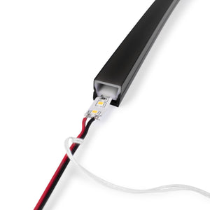 Funda de silicona flexible negra para convertir tira LED a neón - 16x16mm - 5 metros - Curvatura vertical (2)