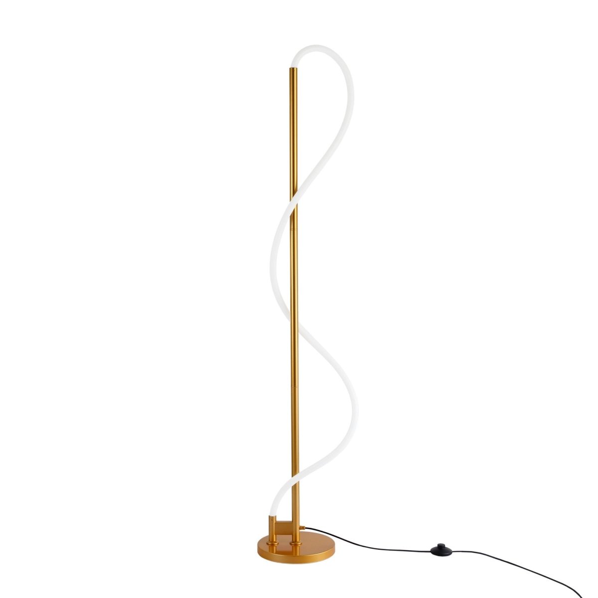 Lámpara de pie moderna neón ondulante "Corda" - 360º - Regulable - 30W - 3000K - Barcelona Led-Decoración