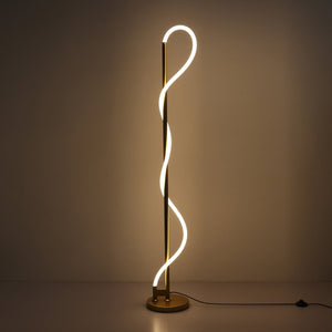 Lámpara de pie moderna neón ondulante "Corda" - 360º - Regulable - 30W - 3000K - Barcelona Led-Decoración