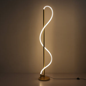 Lámpara de pie moderna neón ondulante "Corda" - 360º - Regulable - 30W - 3000K - Barcelona Led-Decoración