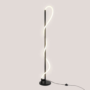 Lámpara de pie moderna neón ondulante "Corda" - 360º - Regulable - 30W - 3000K - Barcelona Led-Decoración