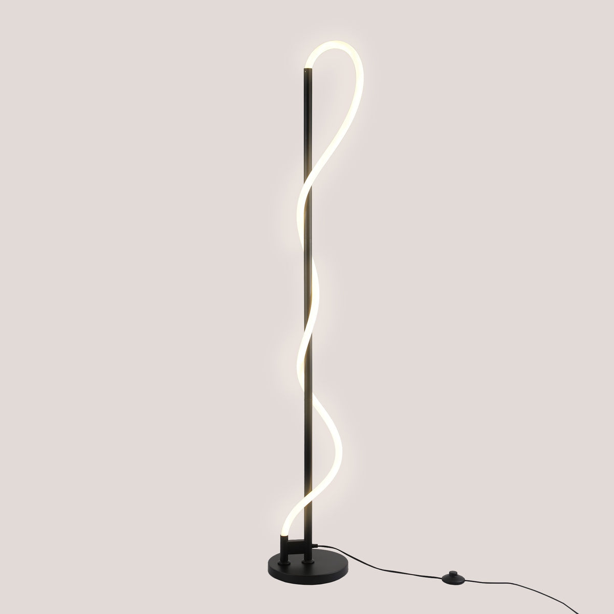 Lámpara de pie moderna neón ondulante "Corda" - 360º - Regulable - 30W - 3000K (1)
