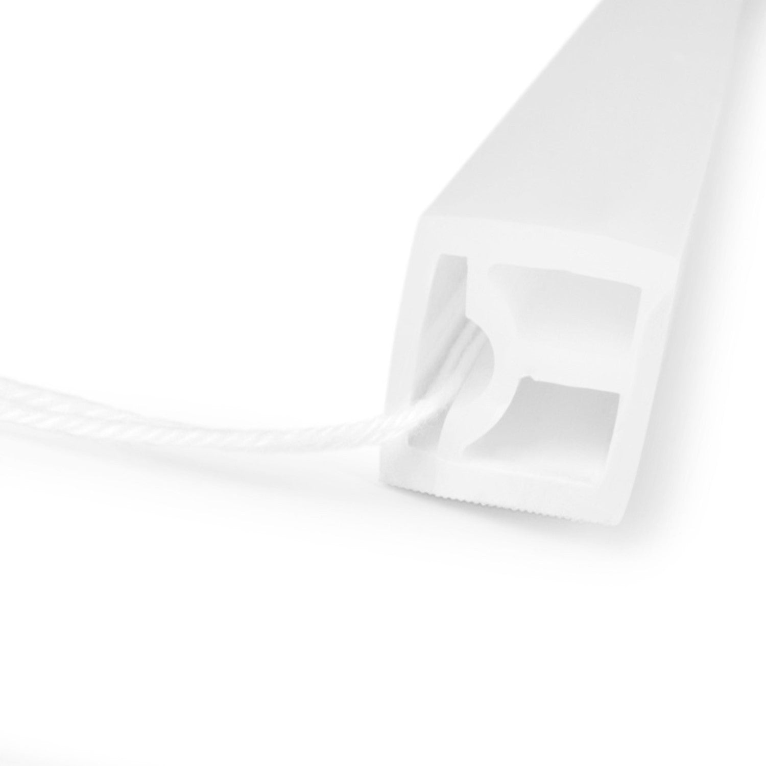 Funda de silicona flexible para convertir tira LED a neón - 16x16mm - 5 metros - PCB hasta 10mm - Curvatura horizontal