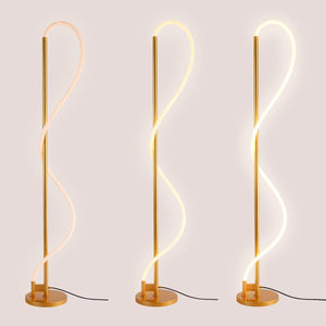 Lámpara de pie moderna neón ondulante "Corda" - 360º - Regulable - 30W - 3000K - Barcelona Led-Decoración