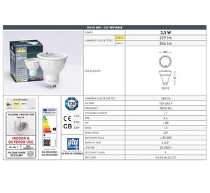 Bombilla GU10 LED - 3,5W - CCT - Fumagalli (3)