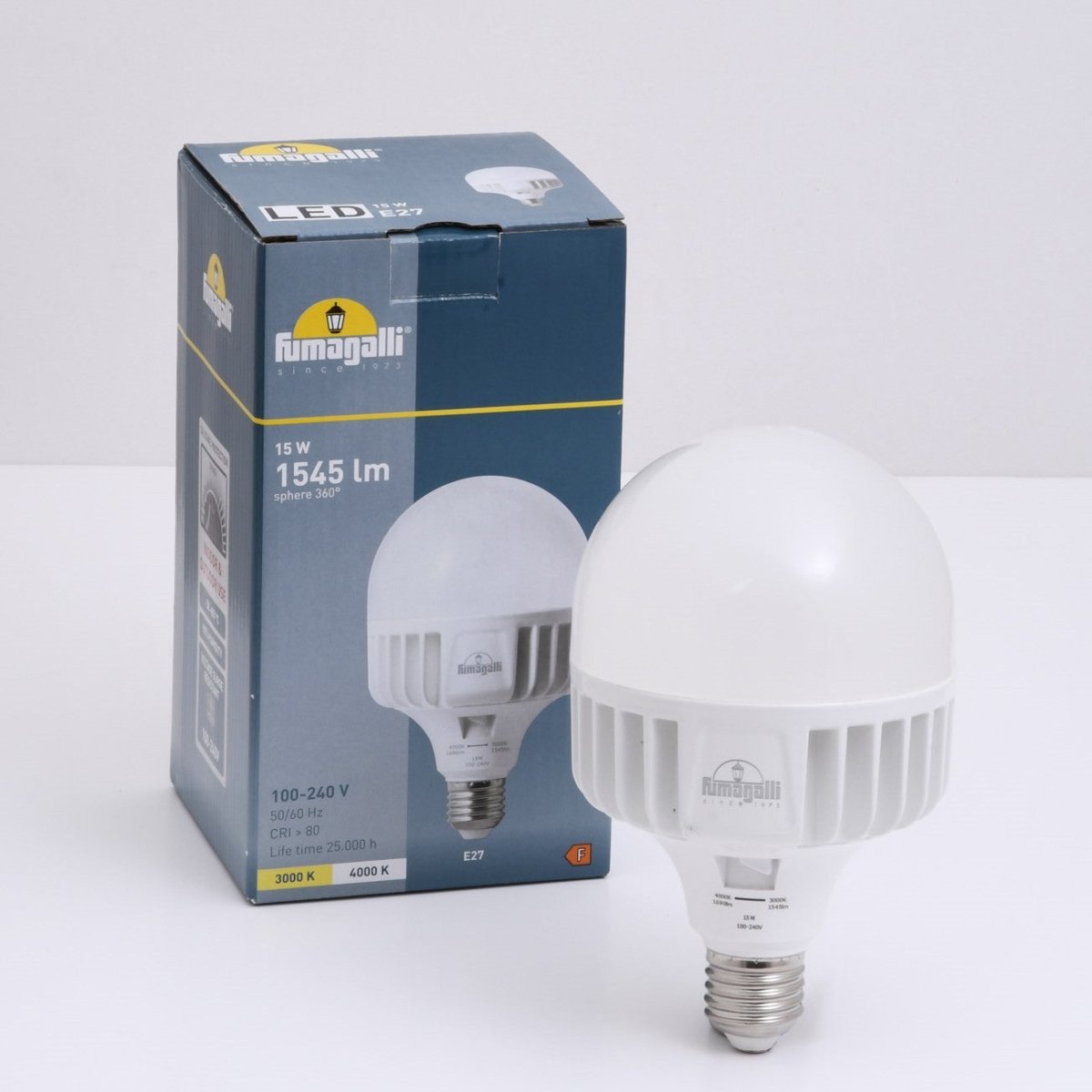 Bombilla LED E27 alta potencia -15W - CCT - Fumagalli - ø100mm - Barcelona Led-