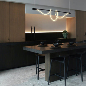 Lámpara colgante moderna neón ondulante "Corda" - 360º - 45W - 3000K - Barcelona Led-Decoración