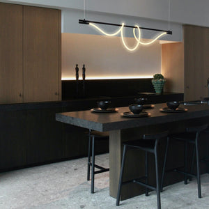 Lámpara colgante moderna neón ondulante "Corda" - 360º - 45W - 3000K (1)