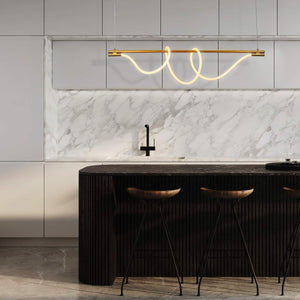 Lámpara colgante moderna neón ondulante "Corda" - 360º - 45W - 3000K - Barcelona Led-Decoración
