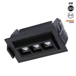Foco lineal LED empotrable 6W - Orientable - UGR18 - CRI90 - Chip OSRAM - 2800K (21)