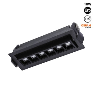 Foco lineal LED empotrable 10W - Orientable - UGR18 - CRI90 - Chip OSRAM - 2800K (19)