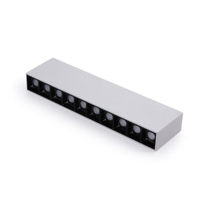 Foco lineal LED superficie color blanco - 20W - UGR18 - CRI90 - Chip OSRAM - Barcelona Led-