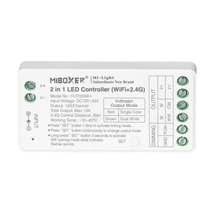 Controlador tira LED 2 en 1- Monocolor - Dual White - 12/24V DC - 2.4G - WiFi - MiBoxer - FUT035W+