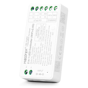 Controlador tira LED 2 en 1- Monocolor - Dual White - 12/24V DC - 2.4G - WiFi - MiBoxer - FUT035W+ - Barcelona Led-Control y regulación