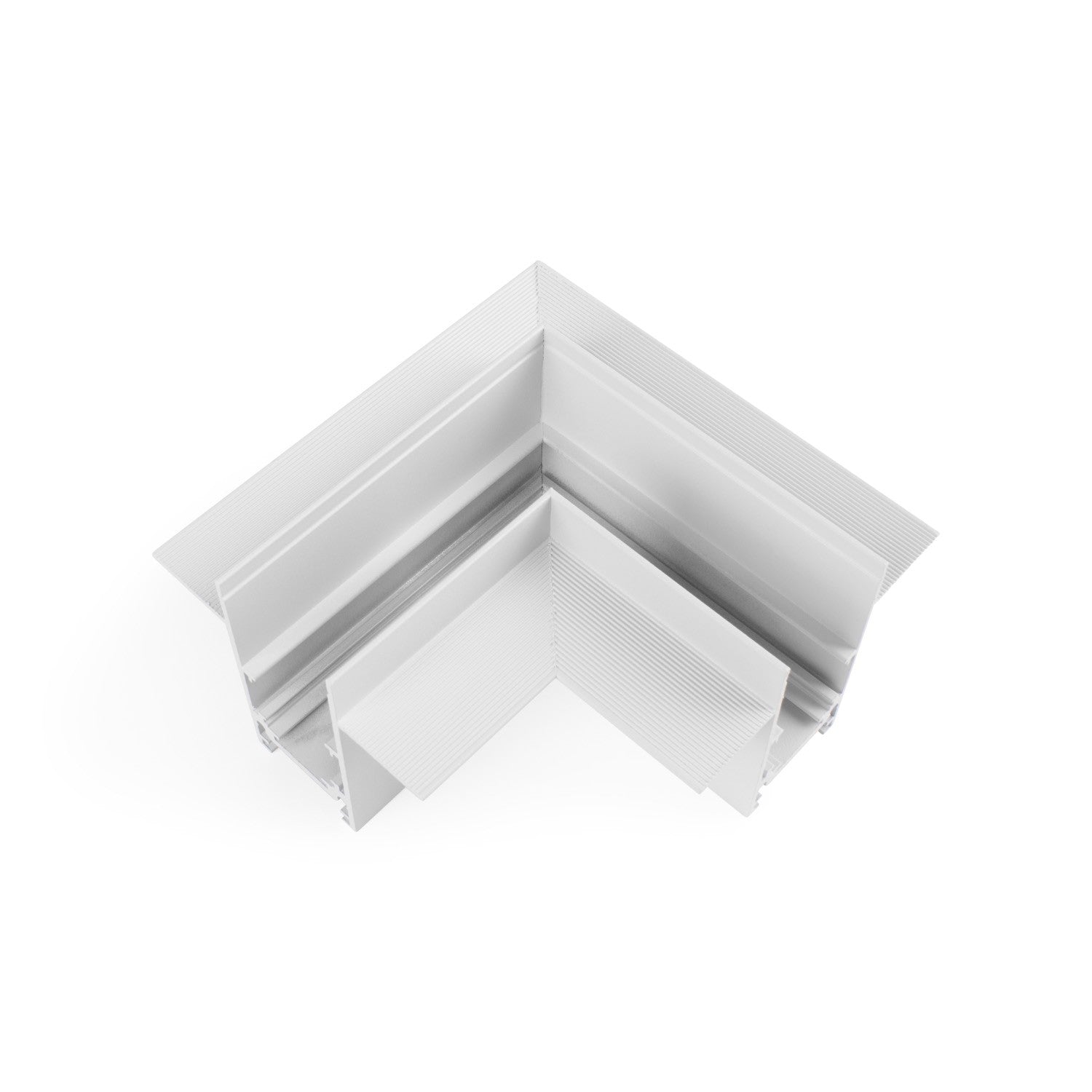 Unión en L para carriles magnéticos empotrables 20 mm - Horizontal (1)